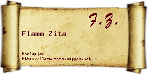Flamm Zita névjegykártya