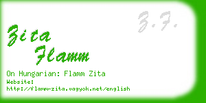 zita flamm business card